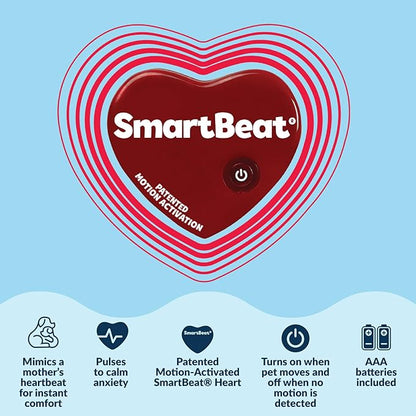 Snuggle Puppy Junior Heartbeat Puppy Toy - Heartbeat Puppy for Dogs - Pet Anxiety Relief and Calming Aid - Comfort Dog Toy - Behavioral Training and Sleep Aid Cuddle Buddy - Black