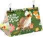 Rypet Winter Warm Bird Nest House - Hanging Hammock Velvet Shed Hut Cage Plush Fluffy Birds Hideaway Sleeping Bed Fuzzy for Parrot Parakeet Cockatiels Budgies Lovebird Medium（Green）