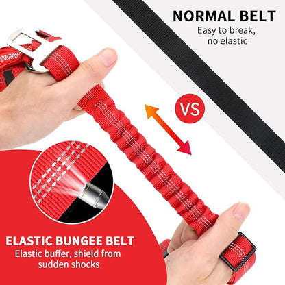 BWOGUE Pet Dog Cat Seat Belt Reflective Car Dog Headrest Restraint Leash Elastic Buffer Bungee Adjustable Tangle-Free Safety Leads Vehicle Seatbelt Harness for Small, Medium and Large Dogs (1 Pack)