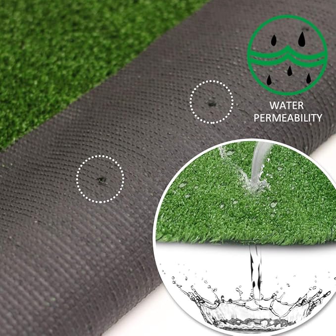 Petgrow Synthetic Artificial Grass Turf 10FTX55FT for Indoor Outdoor Dog Synthetic Grass Mat, Party Wedding Christmas Balcony Garden Astro Turf Rug,Drainage Holes Faux Fake Grass Rug Carpet for Pets