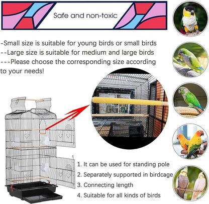 12Pcs Sand Perch Covers for Birds - Large Bird Perch Covers 10" Long x 0.78" Diameter Bird Perches for Parakeets, Lovebirds, Parrotlets, Canaries and Other Small Birds(Yellow, 12pcs 10" x 0.78")