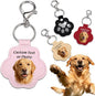 Eunigem Personalized Pet Memorial Gifts for Dogs Cats-Custom Dog Hair Keychain Paw Keychains for Dog Fur-Shaped Leather Keychain,Remembrance Accessory Pet Hair Keepsake for Bag or Key (Color-12)