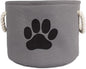 Bone Dry Pet Storage Collection Collapsible Bin, Small Round, Gray