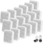 Pet Fountain Charcoal Water Filter Replacement, Dog Cat Water Bowl Filter Pet Water Filter Fit for Gravity Waterer Bowls Pack of 18