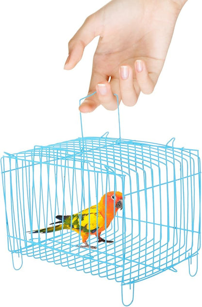 POPETPOP Travel Carrier for Birds, Iron Bird Travel Carrier Cage, Portable Birds Carrying Cage, Bird, for Parrots Conures Lovebird Cockatiel Parakeets
