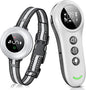 2-in-1 Dog Shock Collar & Dog Bark Collar - Smart Anti Barking Dog Training Collar with 5 Adjustable Sensitivity & 3300FT Remote for All Breeds IP67 Waterproof Rechargeable E-Collar (White)
