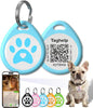 Smart QR Code Pet ID Tag for Dogs - Instant GPS Location Alert via Email, No App/Subscription Required, Waterproof Anti-Lost Personalized Dog Collar Accessories (Blue, 1.2 Inch)