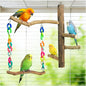 Bird Toys, Bird Swing Toys with Perch Stand, Cage Accessories for Budgies, Parakeets, Cockatiels & Other Small Birds