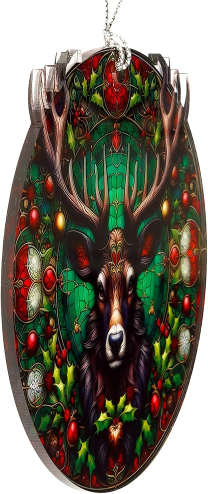 Reindeer Ornament, Reindeer Ornaments for Christmas Tree, Hunting Ornaments for Christmas Tree, Classic Gothic Fantasy Christmas Ornaments 2025, Deer Decor, Woodland Holiday Ornament Gift