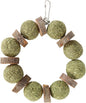 Wood and Straw Chew Toys, Edible and Non, Promote Teeth, Nutritious, for Small Animals Like Hamsters and Rabbits (Wooden Piece Round Ring)