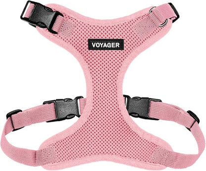 Voyager Step-in Pet Harness - All Weather Mesh, Adjustable Step in Harness for Cats and Dogs by Best Pet Supplies - Pink, M