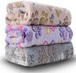 Dog Blankets for Large Dogs, 3 Pcs Dog Blanket Washable, Soft Fluffy Flannel Pet Blanket Mat Cover for Bed Couch, Cute Print Puppy Blanket 60" x 50"