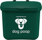 Small Hanging Wastebasket for Dog Poop in Green (Holds 7-14 Bags)