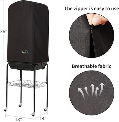 Colorday Good Night Bird Cage Cover for Large Bird Cage with Play Top (Patent Pending) (Black, 64")