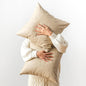 Pack of 2 Faux Leather Pillow Covers, Soft Rustic Farmhouse Neutral Vintage Decorative Cushion Cover, for Home Decor Outdoor Waterproof Pet Hair Resistant Thickened and durable 18X18 Inch Beige