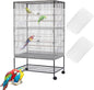 Bird Cage Seed Catcher,Large Birdcage Net Cover,Bird Cage Accessories for Parrot Parakeet Cockatiels Conures Macaw African Round Square Cages(118 * 31inch)