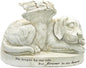 Bellaa Dog Statues 10 Inch Angel Wings Labrador Golden Retriever Puppy Pet Outdoor Garden Memorial Monument Grave Marker Tribute Stone Finish Sculptures Home Decor