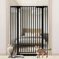 51'' Extra Tall Cat Gate for Doorways Hallways 30-40.9'' Wide, Pressure Mounted Pet Dog Gates No Drilling Auto Close, Cat Fence Barrier Indoor Climb Proof (Black)