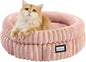 BALANCE Cat Bed Kitten Bed, Washable Round Cat Beds for Indoor Cats,Super Soft Plush Faux Fur Pet Bed for Puppy and Kitten with Anti-Slip Bottom
