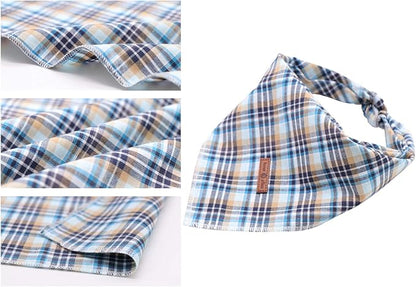 Lionet Paws Dog Bandana Washable Cotton Handkerchief Scarf Triangle Bandana for Small Medium Large Dogs