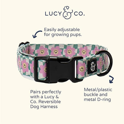 Lucy & Co. Making Rainbows, Cute Reversible Dog Harness Walking Halter - Best Designer Pet Harnesses for XS - XL Dogs - Padded Adjustable Vest for Easy Walking (Large)