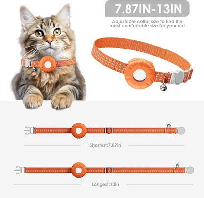 Cat Tracker, Lightweight Pet Tracker for Cats, Cat GPS Tracker Compatible with Apple Find My App(Only iOS), Real-Time Tracking, No Monthly Fee, Smart Alerts, Waterproof