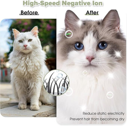 52L Automatic Pet Dryer Box with 5 Modes, Hands-Free Pet Grooming Dryer for Cats & Dogs, Adjustable Temperature & Wind Speed, Low Noise, Safety Features, Timer & Interior Light
