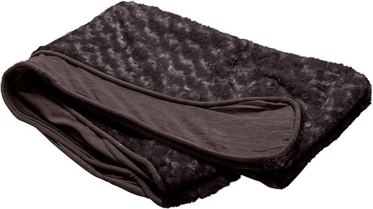 Furhaven Replacement Dog Bed Cover Ultra Plush Faux Fur & Suede Contour Luxe Lounger, Machine Washable - Chocolate, Giant (XXX-Large)