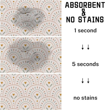 Absorbent Pet Dog Bowl Mat for Food and Water, Pet Cat Food Feeding Mat with Non Slip Rubber Backing, Dog Food Mats for Floors Waterproof, 24"x32"