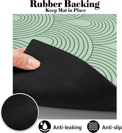 Dog Food Mats for Floors Absorbent, Pet Cat Food Mat - Quick Dry Dog Bowl Mats for Food and Water, Eco-Friendly Boho Pet Supplies