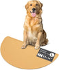 Should We Go - Waterproof Silicone Pet Food Mat - Non-Slip, Spill-Proof Feeding Mat for Floors, Raised Edge Design, Easy-to-Clean, Rubber Pad for Dog & Cat Bowls, 28" Across x 14" Deep, Large-Honey