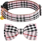 Yizepet Dog Collar with Bow Tie- Adjustable pet Collar for Dogs with Plastic Buckle Collar, Stylish Pattern for Small Medium or Large Boy and Girl Dog and Cat