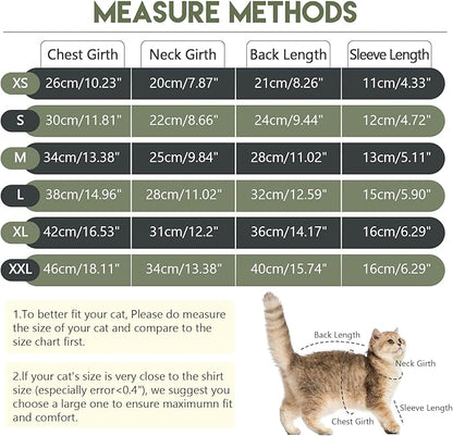 Sticky Cat Clothes Stretchy, Sphynx Hairless Sweater & Pajamas for Cats only, Soft Cat Onesie for Cats After Surgery Female Male & Hair Loss Prevention, Green L