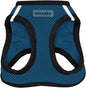 Best Pet Supplies - All Weather Mesh / Plush, Reflective, No Pull Harness for Small, Medium Dogs, Cats - Secure with Hook & Loop Fastener, Buckle, Double D-Rings - Blue/Black Trim, L