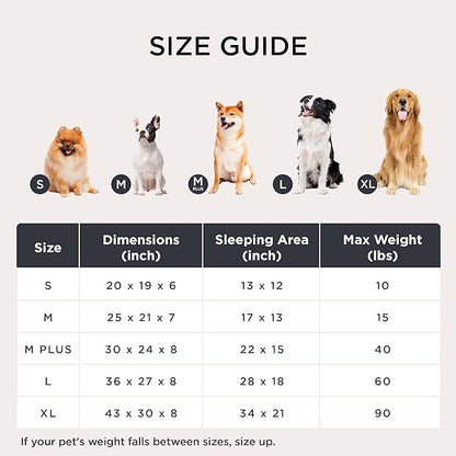 Bedsure ComfyFleece™ Cute Dog Bed for Small Dogs & Cats - Washable Furry Puppy Beds, Rectangle Orthopedic Corduroy Fleece Pet Beds with Removable Zipper Cover, 20x19x6inches, Camel Brown