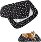 Waterproof Dog Bed Covers Replacement Washable Pet Hair Easy to Remove, Noiseless Quilted Puppy Pet Bed Cover Lovely Black Star Print 27x36 Inches, for Dog/Cat, Cover Only