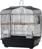 Travel Bird Cage 20.5x18.1x14.2 Inch, Portable Bird Carrier with Handle & 2 Perches for Small Birds, Parrots, Cockatiels, Budgies, Conures, Lovebirds, Canaries, Finches - White Metal Wire Cage