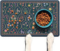 Absorbent Pet Dog Bowl Mat for Food and Water, Pet Cat Food Feeding Mat with Non Slip Rubber Backing, Dog Food Mats for Floors Waterproof, 17"x30"