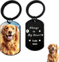 QYH Custom Memorial Dog Keychain with Picture - Personalized Cat Dogs Pet keepsakes Keychains Customized Gifts for Pet Lovers