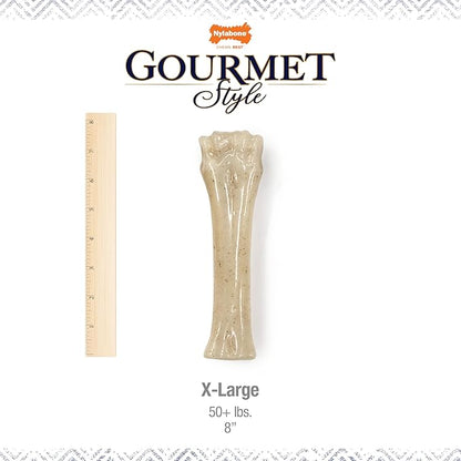 Nylabone Gourmet Style Knuckle Bone Strong Chew Toy for Dogs, Filet Mignon Flavor, X-Large - 50+ lbs, 1 Count