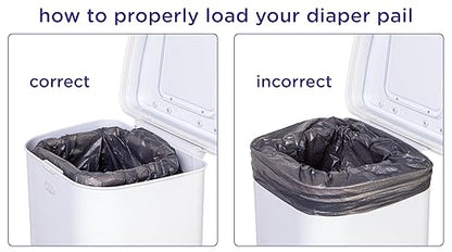 Ubbi Stainless Steel Venti Diaper Pail, Odor Locking, No Special Bag Required, Award-Winning, Registry Must-Have, White