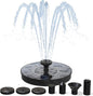 AMZtime Solar Fountain, 2025 Upgraded Solar Water Fountains with 6 Nozzles, Free Standing Floating Solar Powered Water Fountain Pump for Bird Bath, Garden, Pool, Pond and Outdoor