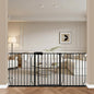 WAOWAO Baby Gate 66.93-71.65" Extra Wide Pressure Mounted Walk Through Swing Auto Close Safety Black Metal Toddler Kids Child Dog Pet Puppy for Stairs,Doorways,Kitchen