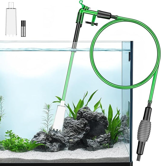 Pawfly Aquarium Water Changer Kit, Fish Tank Siphon Vacuum Cleaner with 6 Feet Long Hose and Extendable Tubing Manual Aquarium Gravel Cleaner Tools for Water Changing Sand Washing and Maintenance
