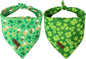 ARING PET St Patrick's Dog Bandana 2 Pack-Green Clovers Dog Bandanas, Reversible Shamrock&Beer Dogs Triangle Bibs Trefoil Pet Scarf for Dogs and Cats