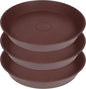 3 Pack of 20 22 inch Plant Saucer (19.2 Inch Base), 3.6" Depth Tray, Large Garden Plastic Flower Planter Plant Trays for Indoors Outdoor (22", Chocolate)