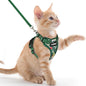 rabbitgoo Cat Harness and Leash for Walking, Escape Proof Soft Adjustable Vest Harnesses for Cats, Easy Control Breathable Reflective Strips Jacket,Rainforest Green,XXS