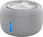 SIBAYS 3.5L/118oz Large Capacity Cat Water Fountain, Automatic Quiet Pet Water Fountain for Cats Indoor Cat Drinking Fountain, Dog Water Bowl Dispenser with LED Light & Water Level Window(FS77, Grey)