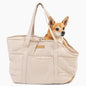 NoblePup Plush Dog Purse Carrier for Small Dogs, Soft Tote Bag with Safety Harness Clip, Cozy Pet Carrier for Dogs Under 15 lbs, Comfortable Dog Shoulder Carrier for Travel, White 2.0