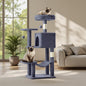 Sweetcrispy 44 Inch Cat Tree Tower, Cat Climbing Tower with Natural Sisal Scratching Posts, Hammock, Pet Condo for Indoor Cats and Kittens Play, Dark Grey
